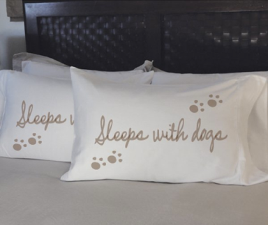 Sleeps with Dogs Pillowcase